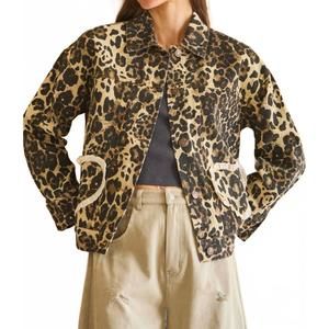 NEW ODDI wild leopard jacket (reg & plus size) in leopard